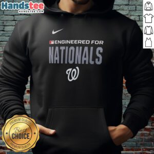 Nice engineered hoodie for Washington Nationals MLB fans, featuring team colors and logo, perfect for game day.