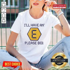 Retro gameshow ladies tee featuring 'Nice, I'll Have An E Please Bob' design, perfect for vintage gaming fans.