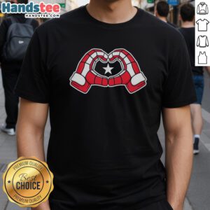 Nice USA Hockey Heart Gloves T-Shirt featuring a stylish graphic design perfect for hockey fans and enthusiasts.
