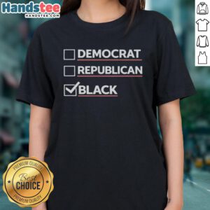 Official Dr. Boyce Watkins Democrat Republican Black Ladies Tee showcasing a stylish design for proud Black women.