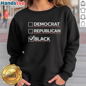 Official Dr. Boyce Watkins Democrat Republican Black Sweatshirt showcasing a stylish design for political supporters.