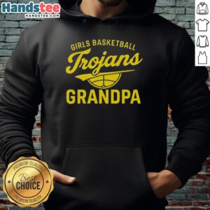 Alternative view of Official Girls Basketball Trojans Grandpa T-Shirt