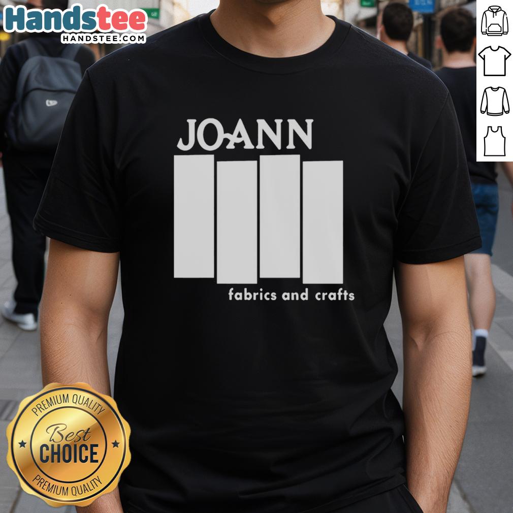 Official Joann Fabric and Craft T-Shirt featuring colorful fabric patterns, perfect for crafting enthusiasts.