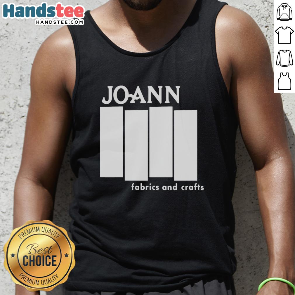 Official Joann Fabric and Craft tank top featuring a vibrant design, perfect for creative DIY projects and crafting.