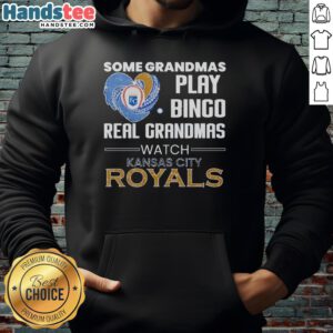 Official Kansas City Royals hoodie featuring a heart shape design, perfect for grandmas who love baseball and bingo.