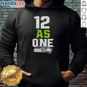 Official Seattle Seahawks 12 As One Super Bowl LX Champions 2026 Hoodie, featuring team colors and logo design.