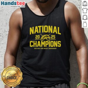 Official Western Michigan Broncos 2025 National Champions tank top featuring team colors and logo for fans.