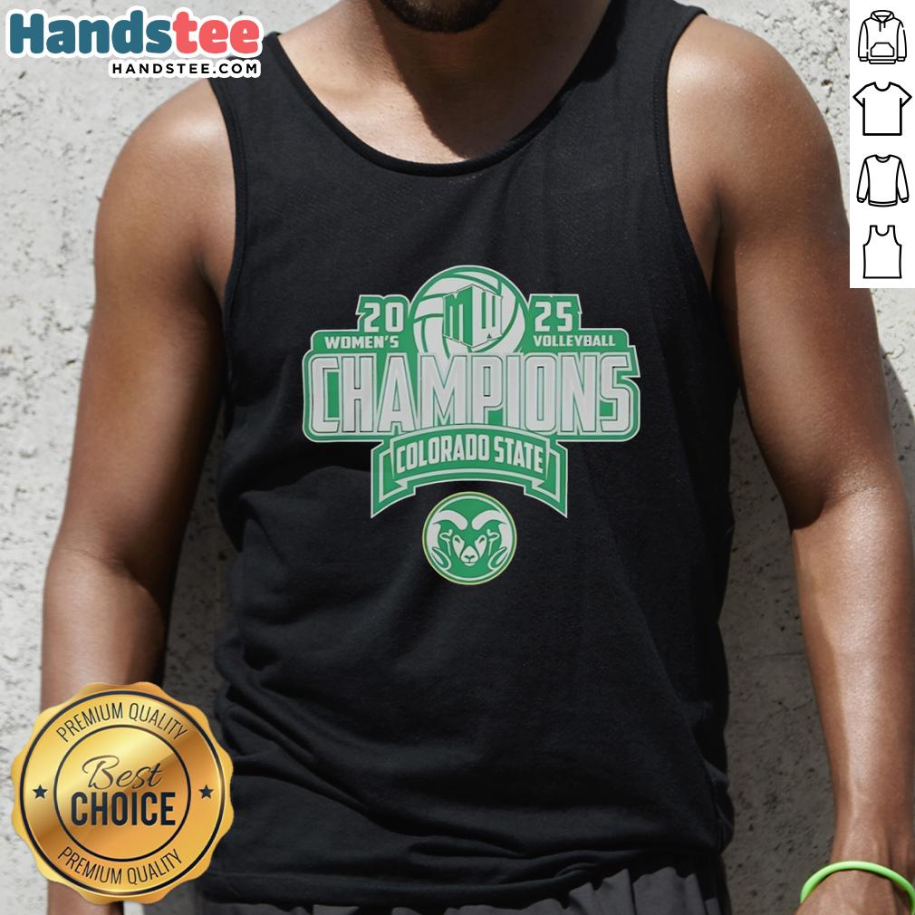 Original Colorado State Rams 2025 Mountain West Women's Volleyball Champions tank top showcasing team pride.