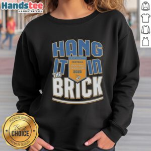 2025 Football National Champions sweatshirt from Bobcat Collective featuring 'Hang It In The Brick' design.