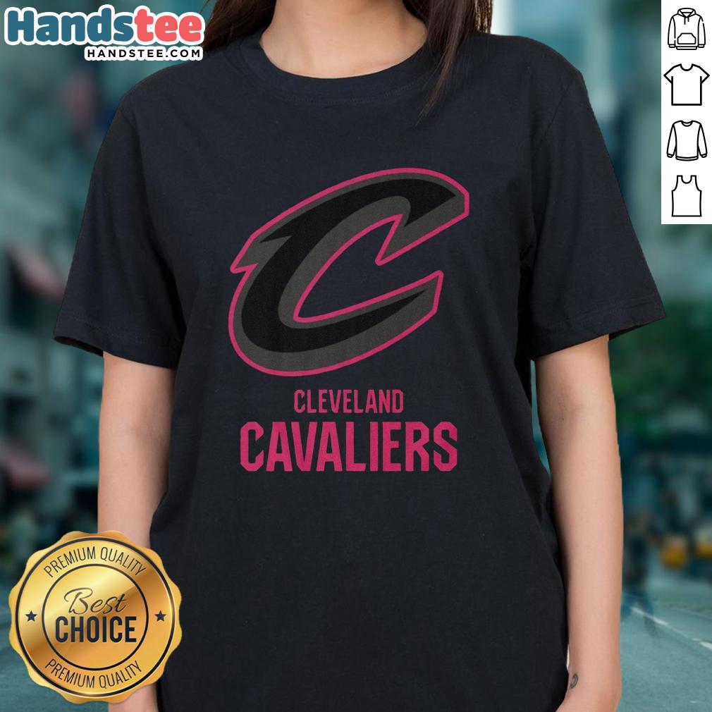Premium Cleveland Cavaliers Highlight Reel Ladies Tee featuring team colors and logo, perfect for fans and casual wear.