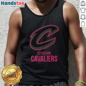 Alt Text: Premium Cleveland Cavaliers Highlight Reel Tank Top featuring vibrant team colors and logo, perfect for fans.