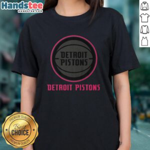 Premium Detroit Pistons Highlight Reel Ladies Tee featuring vibrant team graphics and comfortable fit for fans.