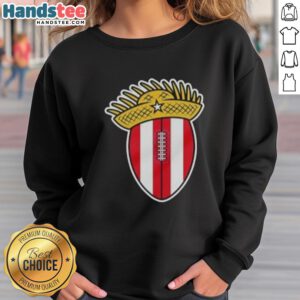 Alt Text: Premium Puerto Rican sweatshirt featuring a sporty design, perfect for halftime at football games.