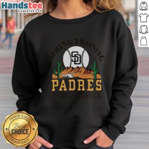 Alt Text: Premium San Diego Padres Cactus League desert sweatshirt featuring vibrant team colors and stylish design.
