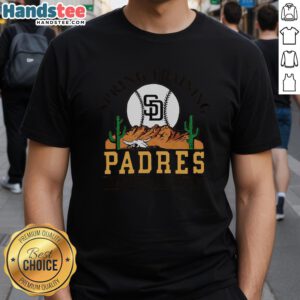 Premium San Diego Padres Cactus League Desert T-Shirt featuring a vibrant design, perfect for baseball fans and warm weather.
