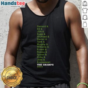 Premium Seattle Football Champs List Tank Top featuring team champions and vibrant design, perfect for fans.
