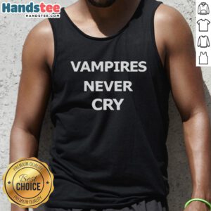 Alt Text: Premium Vampire Never Cry Letter Tank Top featuring a stylish design, perfect for casual summer wear.