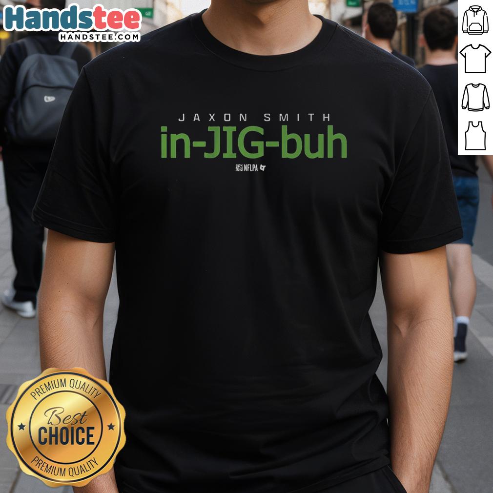 Pretty Jaxon Smith-Njigba Pronunciation Guide T-Shirt featuring bold text design for fans and supporters.