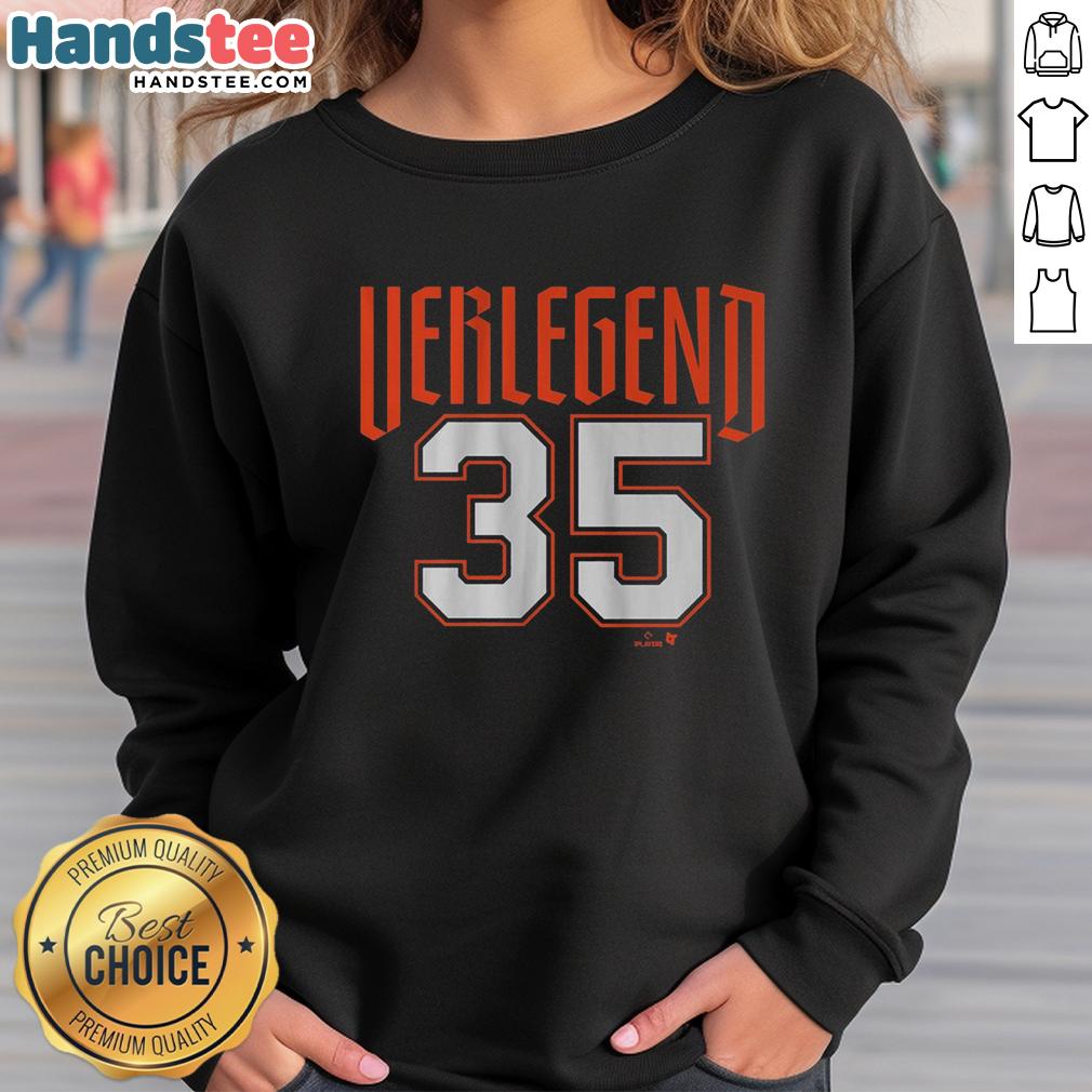 Justin Verlander wearing a stylish Detroit Verlegend sweatshirt, showcasing team pride and casual fashion.