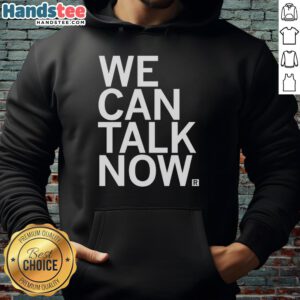 Pretty We Can Talk Now Hoodie in soft fabric, featuring a trendy design perfect for casual outfits.