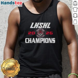 2026 Palmetto Tigers Champions tank top featuring the Top LHSHL logo in vibrant colors.