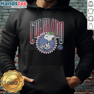 Top Peanuts Snoopy X Colorado Rapids hoodie featuring a stylish design perfect for fans and casual wear.