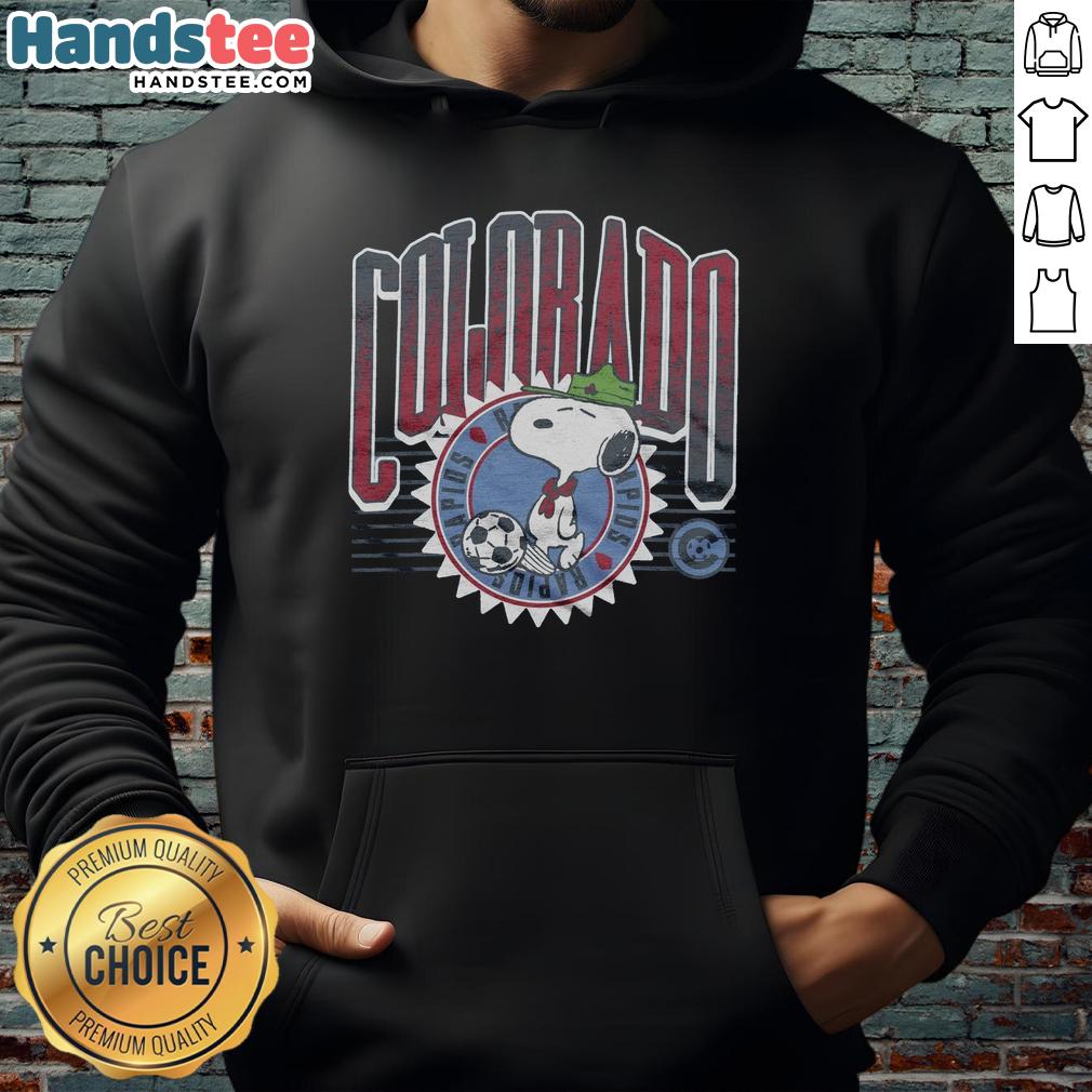 Top Peanuts Snoopy X Colorado Rapids hoodie featuring a stylish design perfect for fans and casual wear.