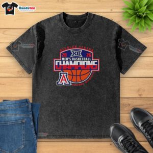 Arizona Wildcats 2026 Big 12 Men's Basketball Champions washed t-shirt featuring team logo and celebratory design.