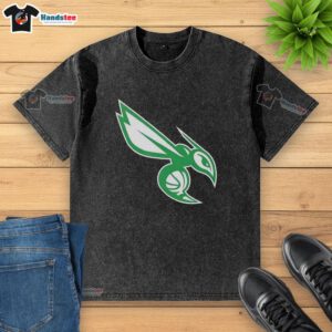 Awesome Charlotte Hornets white logo t-shirt for St. Patrick's Day, featuring a washed design and stylish look.