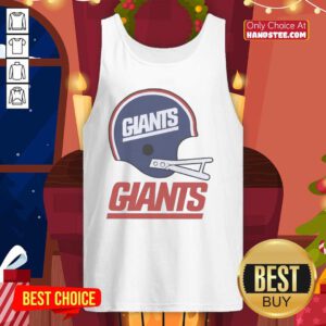 New York Giants football logo displayed on a big helmet tank top, perfect for fans and sports enthusiasts.