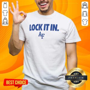 Good Air Force Falcons 2026 Lock It In T-Shirt featuring a bold design and team colors for fans supporting the Falcons.