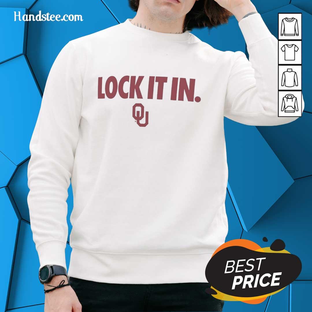 Good Oklahoma Sooners 2026 Lock It In Sweatshirt in red, featuring bold team logo and cozy fit, perfect for fans.