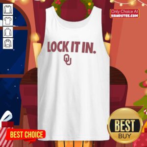 Good Oklahoma Sooners 2026 Lock It In Tank Top featuring team colors and logo, perfect for game day and fan wear.
