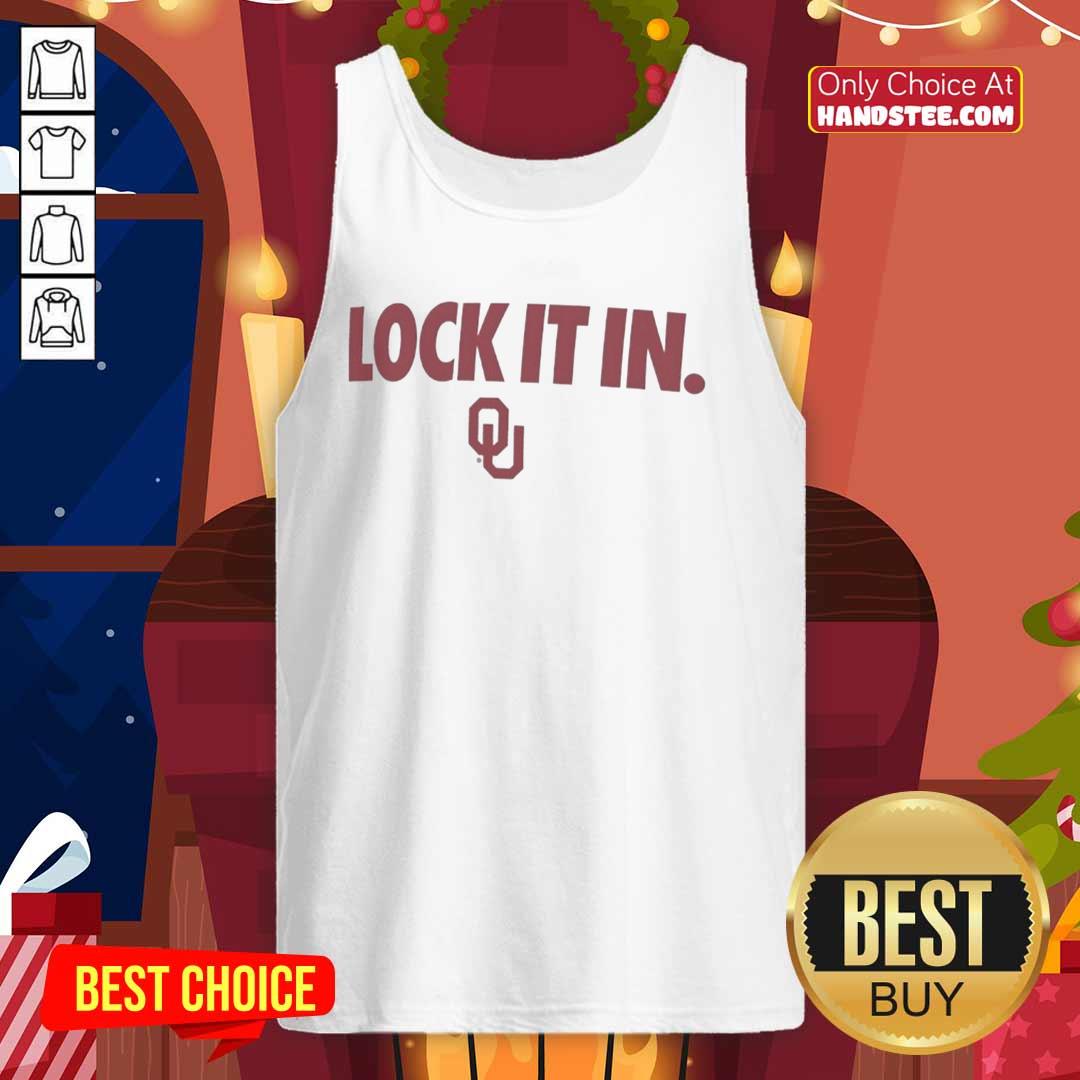 Good Oklahoma Sooners 2026 Lock It In Tank Top featuring team colors and logo, perfect for game day and fan wear.