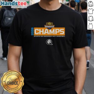 Nice Atlantic Sun Conference Men's Basketball 2026 Champs T-Shirt featuring team colors and logo for proud fans.
