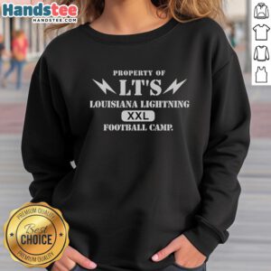 Nice Louisiana Lightning XXL football camp sweatshirt in vibrant colors, perfect for fans and athletes alike.
