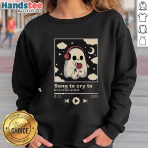 Cozy Nice Song to Cry To sweatshirt displayed on a wooden background, perfect for emotional moments and casual wear.