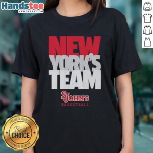 Nice St. John's Red Storm NCAA Men's Basketball ladies tee featuring bold team text stack for New York fans.