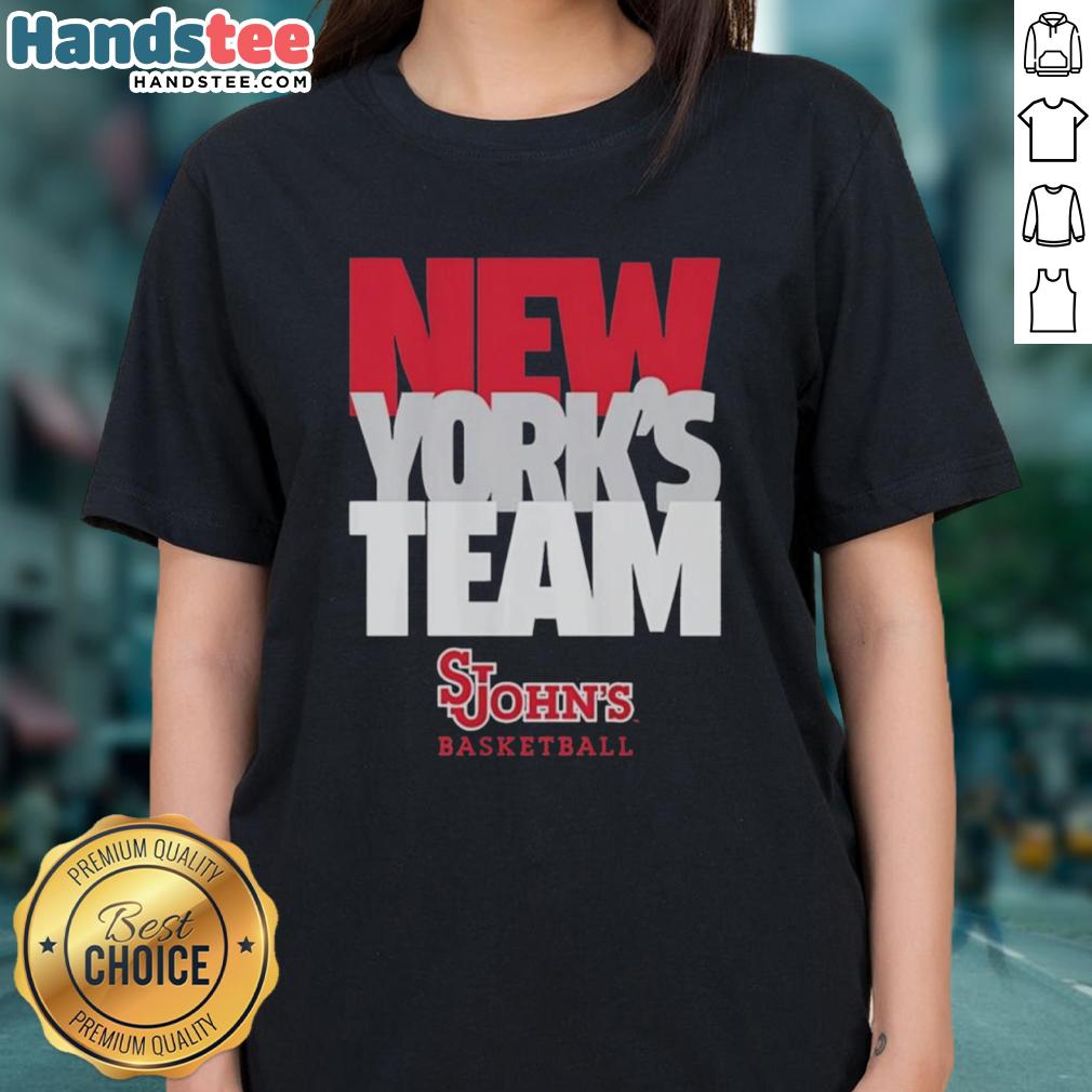 Nice St. John's Red Storm NCAA Men's Basketball ladies tee featuring bold team text stack for New York fans.