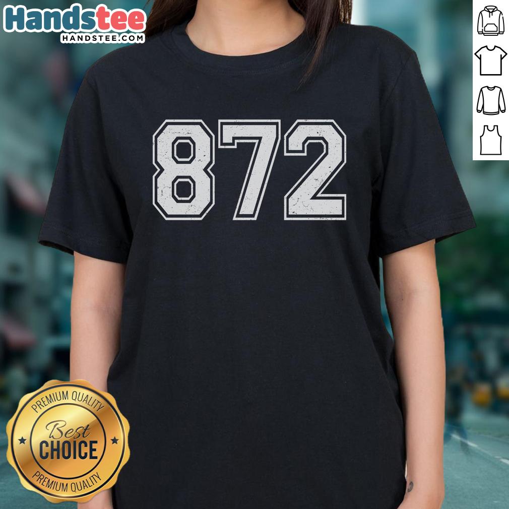 Official Chicago Illinois Area Code 872 ladies tee featuring stylish design and comfortable fit for Chicago fans.