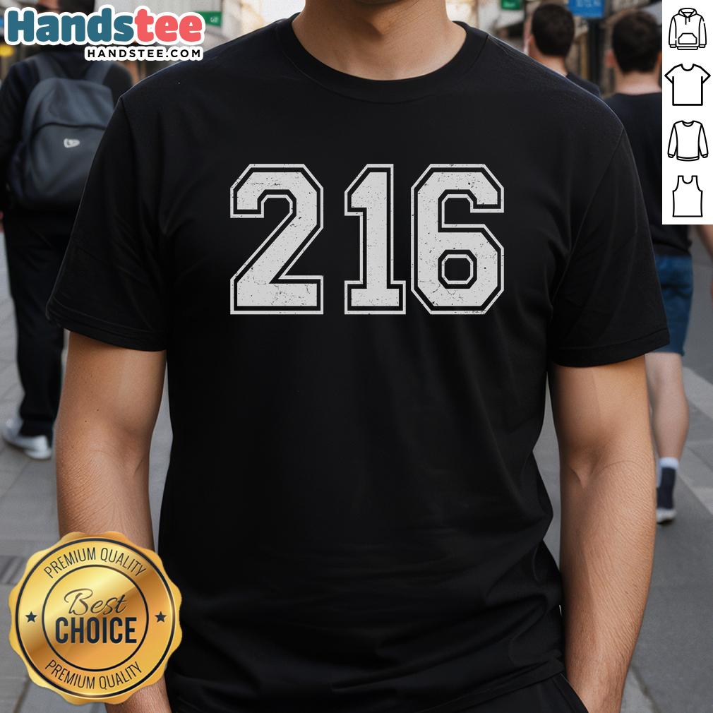 Official Cleveland Ohio Area Code 216 T-Shirt featuring bold design and vibrant colors, perfect for Cleveland fans.