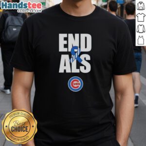 Alt Text: Official Cubs ALS Awareness 2026 logo t-shirt featuring a bold design supporting ALS awareness and research.