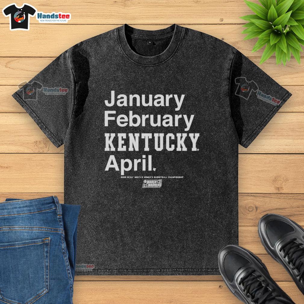 Alt Text: Official Kentucky Wildcats NCAA Men and Women's Basketball March Madness 2026 Month Washed T-Shirt in blue.