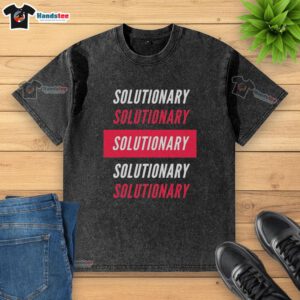 Official Real Solutionary Washed T-Shirt in soft cotton fabric, featuring a modern design for casual wear.