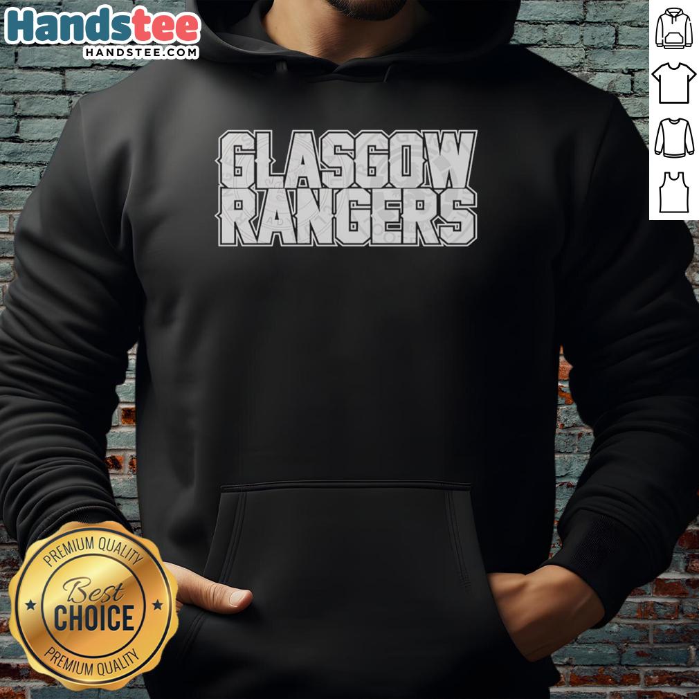 Original Glasgow Rangers hoodie featuring the team logo in blue and white design, perfect for fans and casual wear.