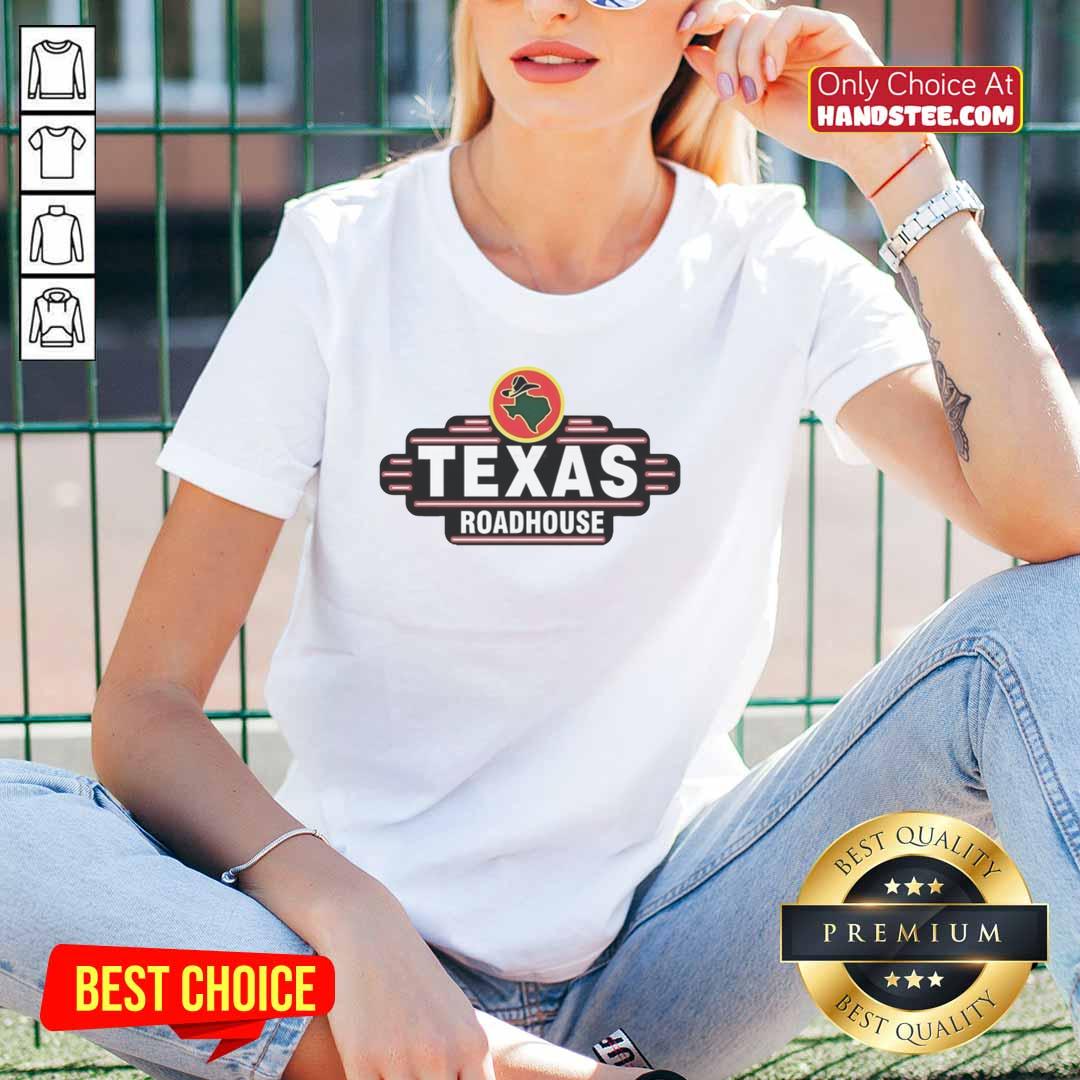 Alt Text: Original Texas Roadhouse Ladies Tee - stylish women's shirt featuring the iconic Texas Roadhouse logo and design.
