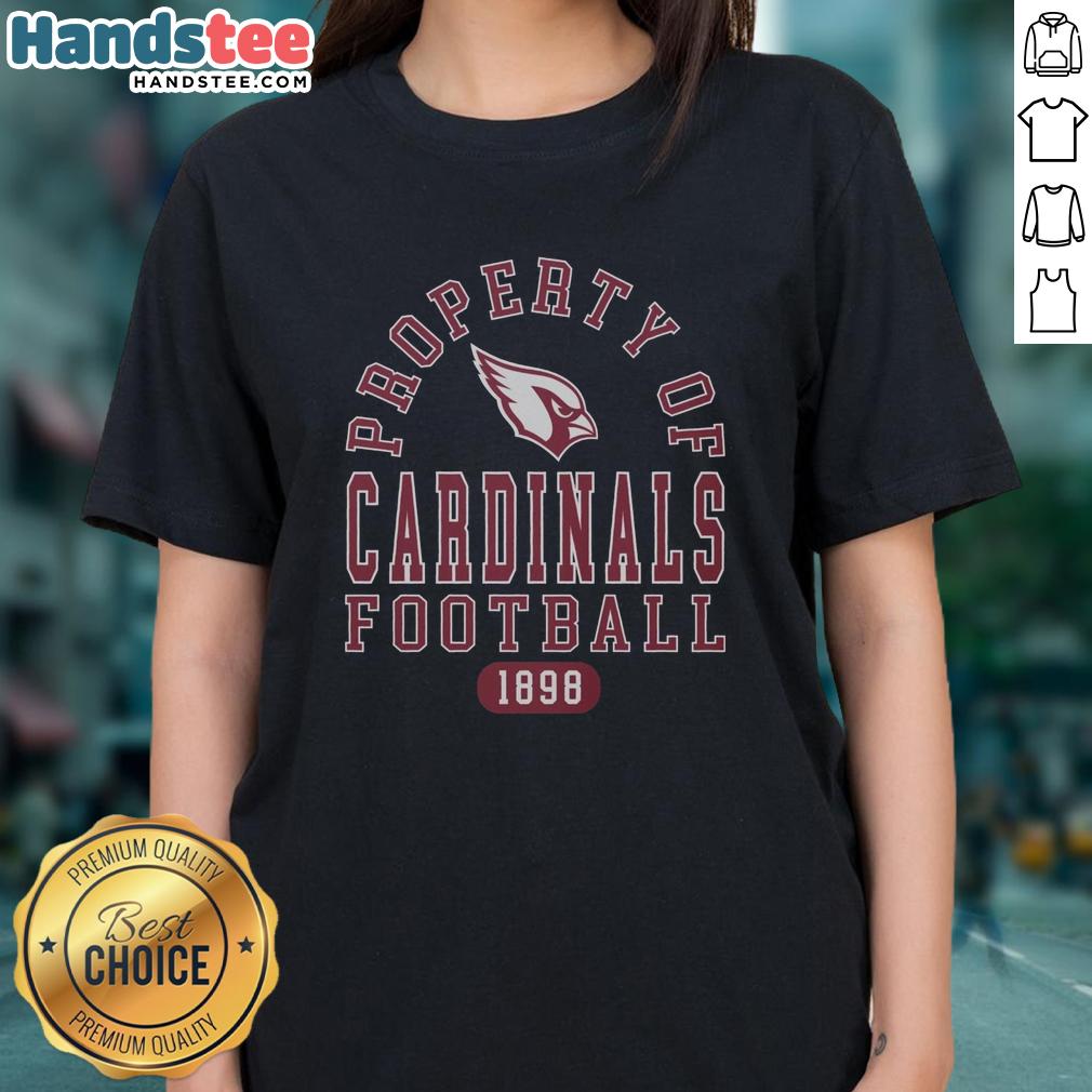 Alt Text: Premium Arizona Cardinals Football Property 1898 Ladies Tee featuring team logo and stylish design for fans.
