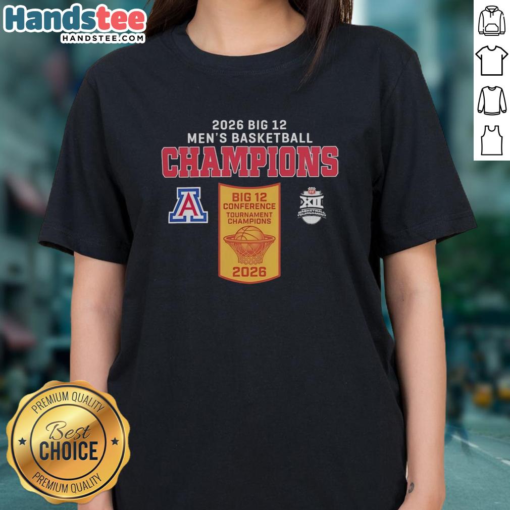 Premium Arizona Wildcats Men's Basketball Champions 2026 Ladies Tee showcasing team pride and championship spirit.