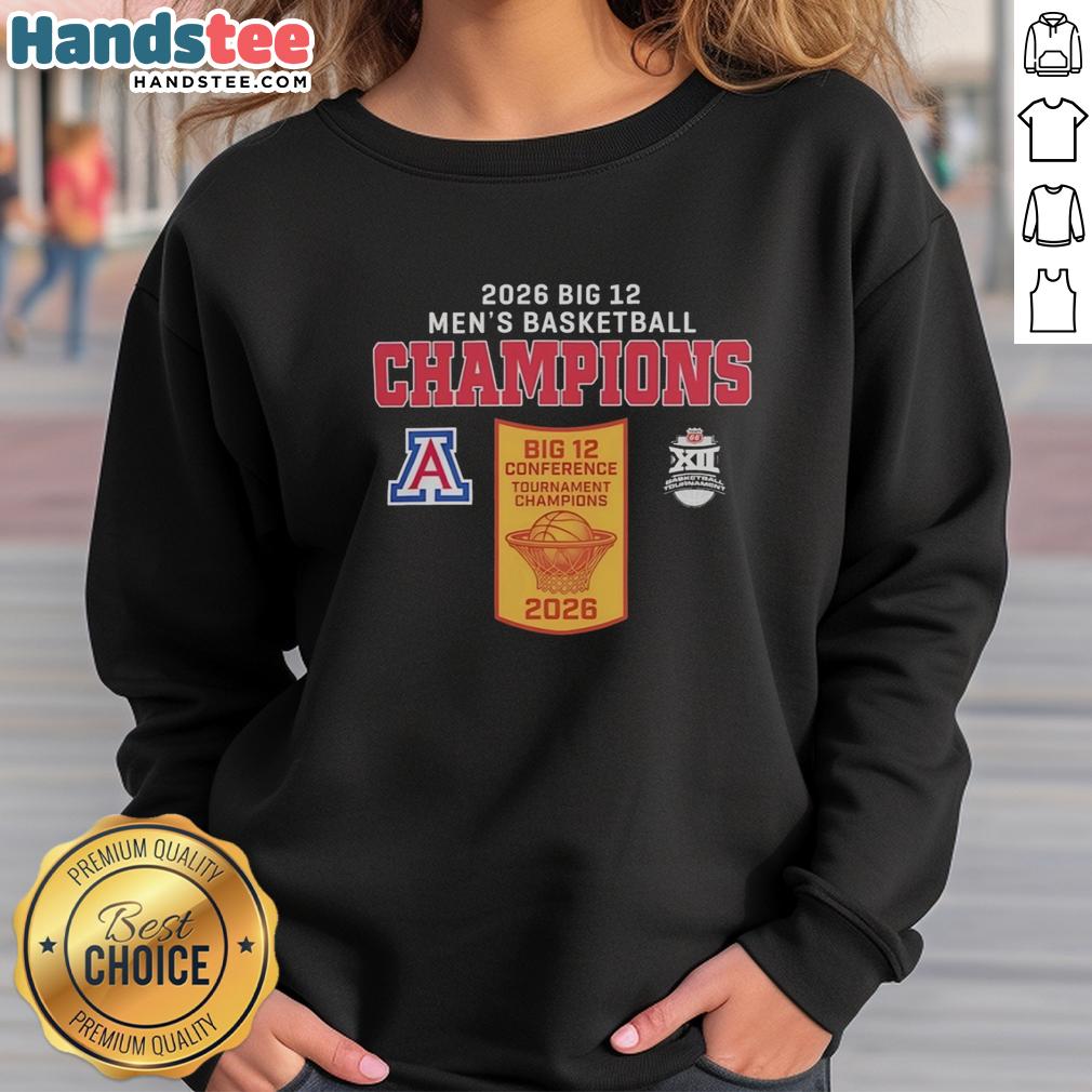 Premium Arizona Wildcats Men's Basketball Champions 2026 Sweatshirt in navy with team logo and comfortable fit.