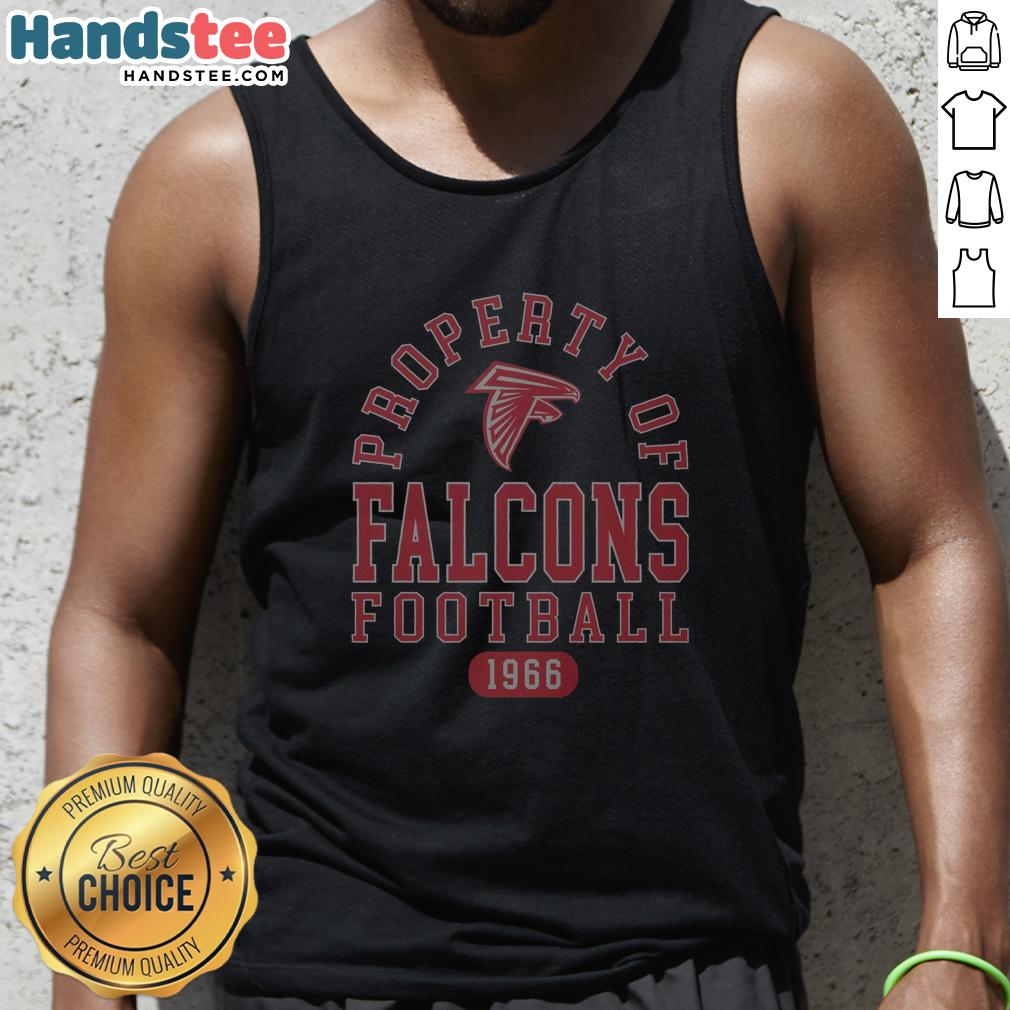 Premium Atlanta Falcons football property 1966 tank top featuring vibrant team colors and classic vintage design.